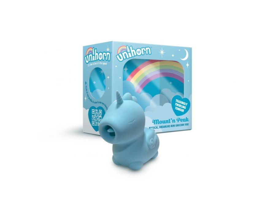 Unihorn Mount'N Peak Pointed Flicking Tongue Rechargeable Silicone Vibrator