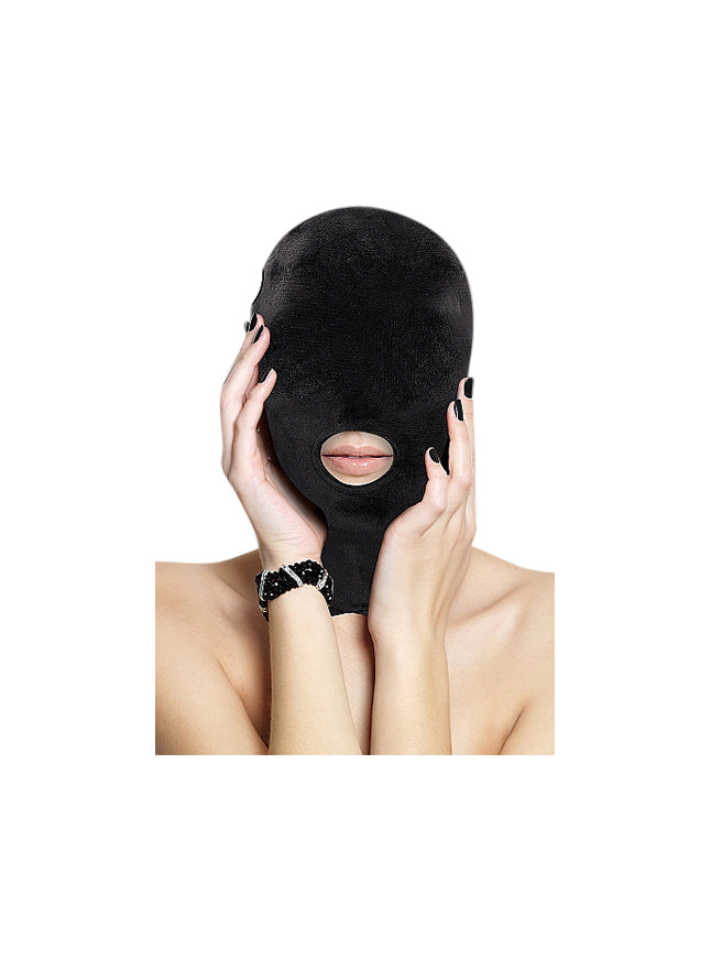 Velvet & Velcro Mask with Mouth Opening