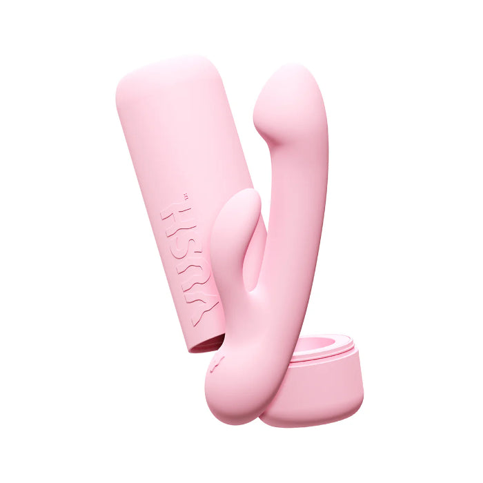 VUSH Glow Rabbit Discreet Rechargeable Silicone Rabbit Style Vibrator With Charging Case