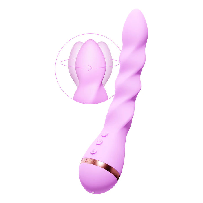 VUSH Siren Twist Rechargeable Rotating Silicone Vibrator