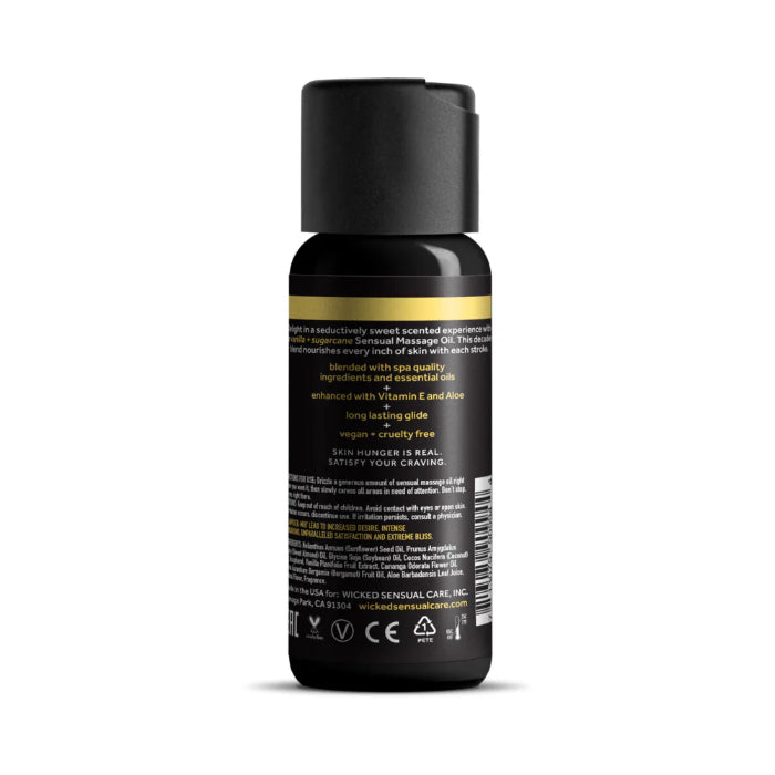 Wicked Vanilla and Sugarcane Massage Oil