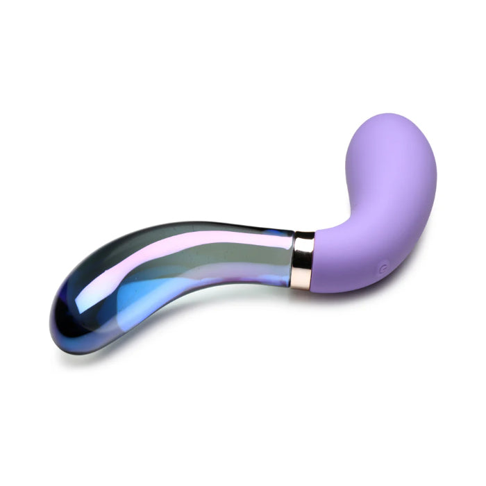 XR Brands Pari Dual Ended Wavy Silicone And Glass Rechargeable G-Spot Vibrator