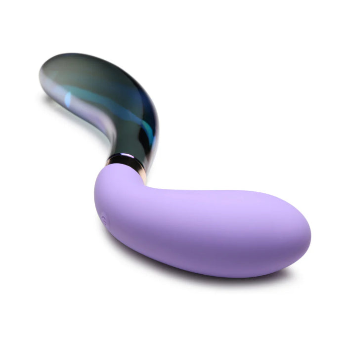 XR Brands Pari Dual Ended Wavy Silicone And Glass Rechargeable G-Spot Vibrator