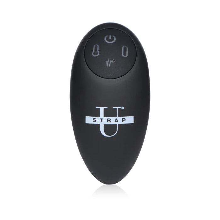 XR Brands Strap U Remote Control 10X Swirl Ergo-Fit Inflatable And Vibrating Wearable Flexible Double-Ended Rechargeable Strapless Strap-On Dildo