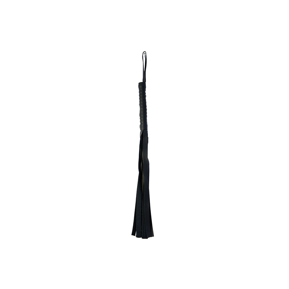 Sex & Mischief Black Faux Leather Flogger