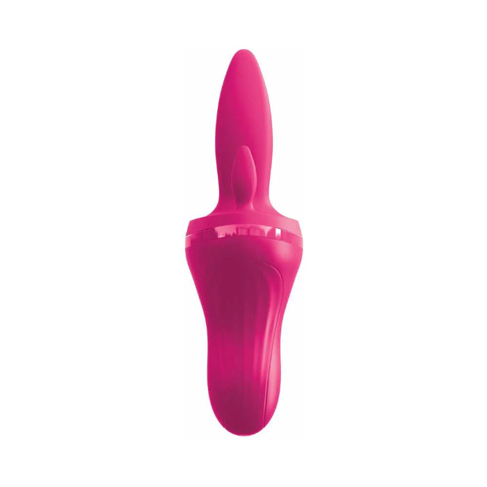 3Some Holey Trinity Triple Tongue Rechargeable Triple Stimulator Rotating Silicone Tongue Vibrator With Ergonomic Handle
