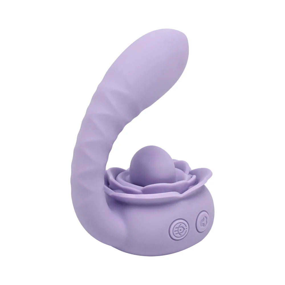 Adam & Eve Lilac Licks Rechargeable Silicone Flicking Tongue and Rotating G-Spot Stimulator