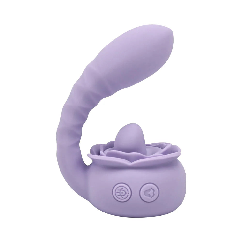 Adam & Eve Lilac Licks Rechargeable Silicone Flicking Tongue and Rotating G-Spot Stimulator