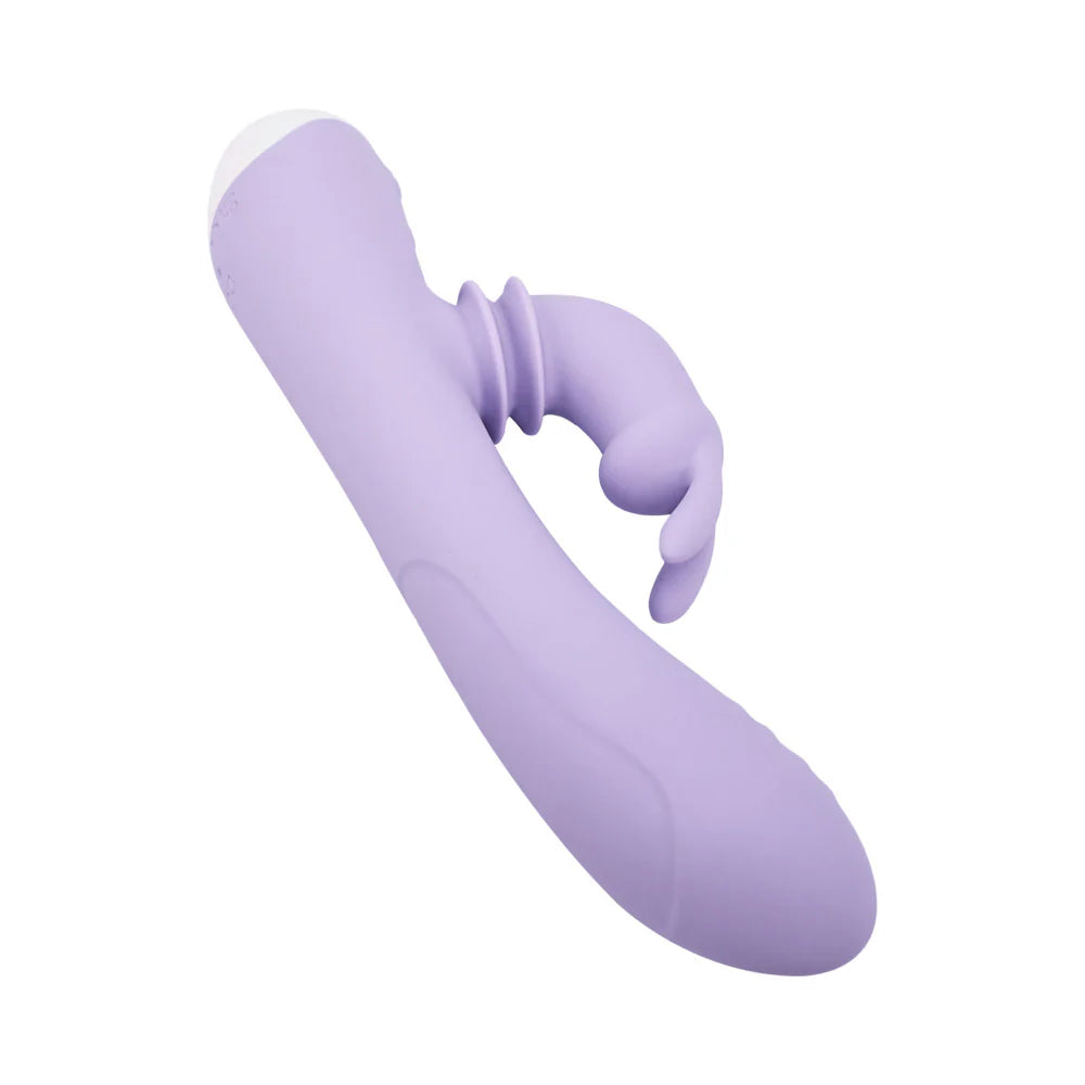Adam & Eve Waving Wabbit Rechargeable Silicone Dual Stimulator with Oscillating External Stimulator