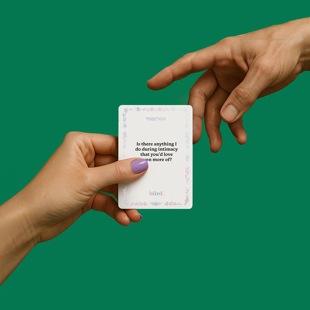 Biird x Jouissance Club Together Couples Card Game To Spark Meaning Conversation