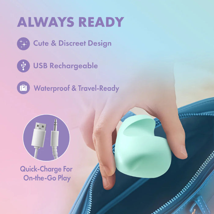 Blush Play With Me Dream Crush Silicone Rechargeable Finger Vibe With Ergonomic Finger Fin