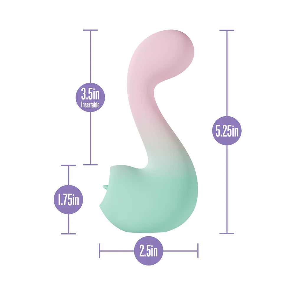 Blush Play With Me Play With Me Melody Rechargeable Dual-Ended Fluttery Stimulator and G-Spot Vibrator