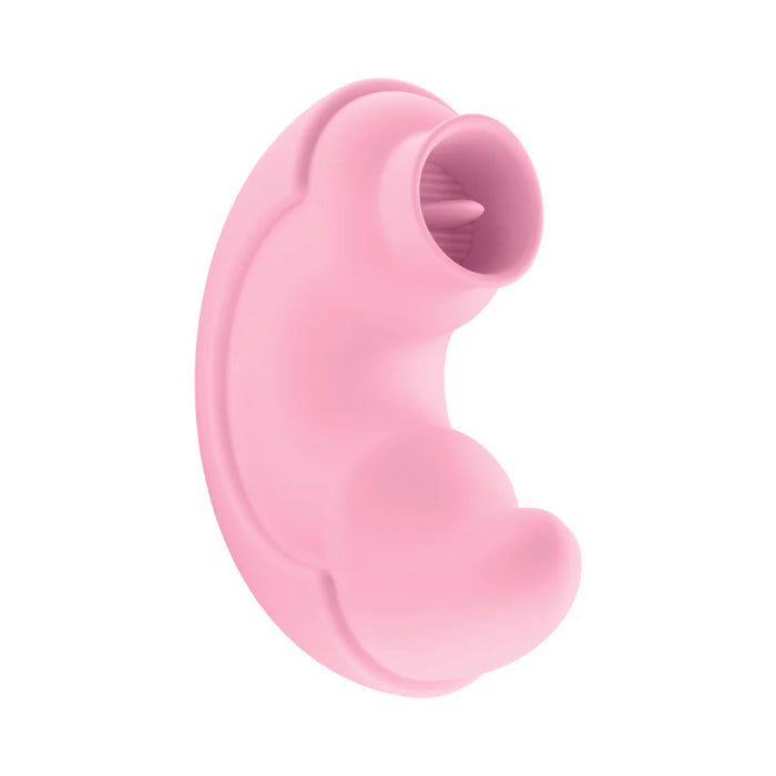 Blush Play With Me Pout & Play Discreet Rechargeable Fluttery Dual Ended Vibrator With Precision Tip And Storage Mirror Case