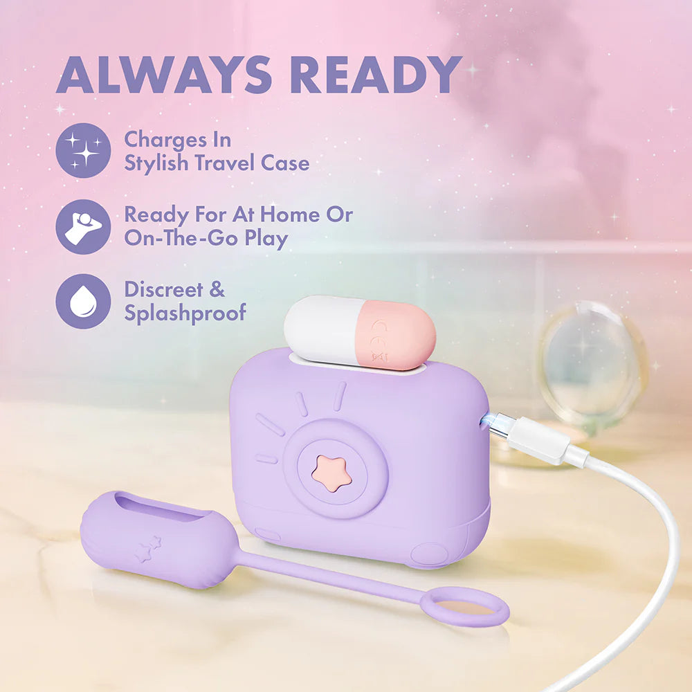 Blush Play With Me Snapstar Rechargeable Remote-Controlled Vibrator Set With Storage Case