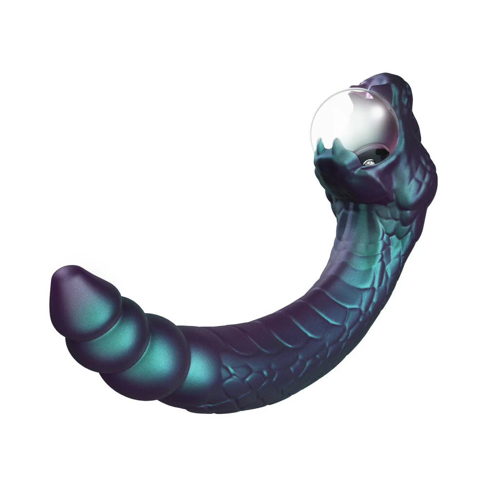 Blush Temptasia Rattle Snake Dark Millenia Rechargeable Dual Motor Flexible G-Spot Vibrator With Plasma Globe