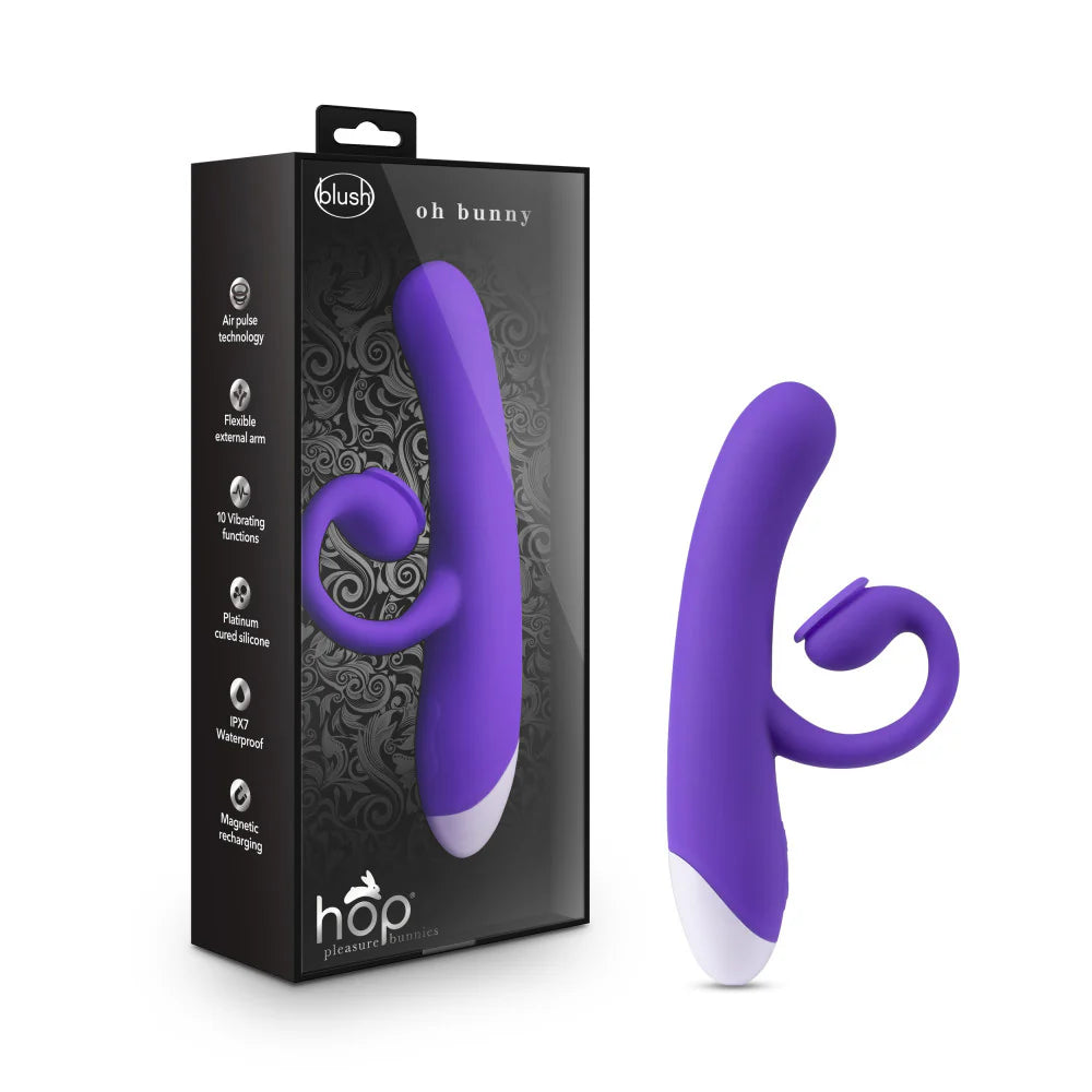 Blush Hop Oh Bunny Flexible Suction Dual Vibrator