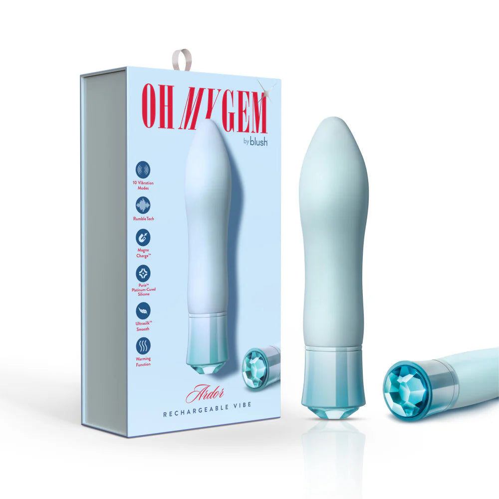 Blush Oh My Gem Ardor Rechargeable Warming Silicone Tapered Tip Vibrator