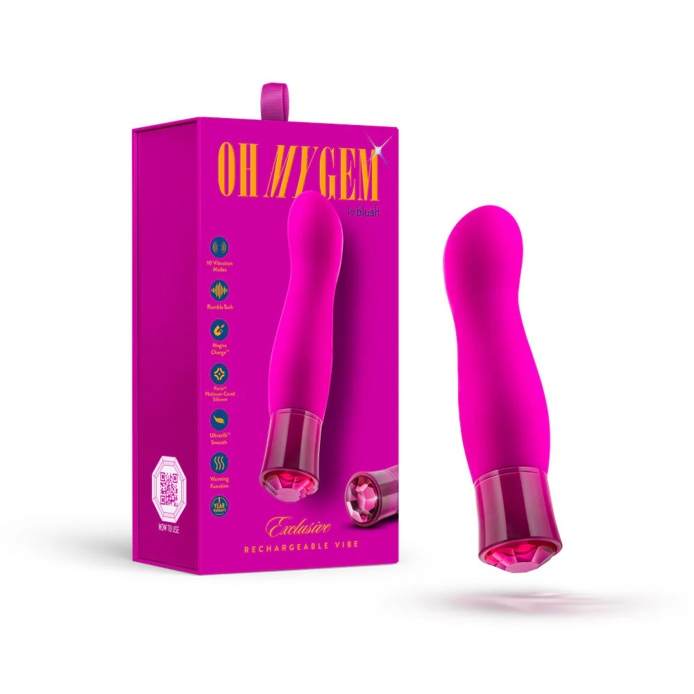 Blush Oh My Gem Exclusive Tourmaline Rechargeable Warming Silicone G-Spot Vibrator