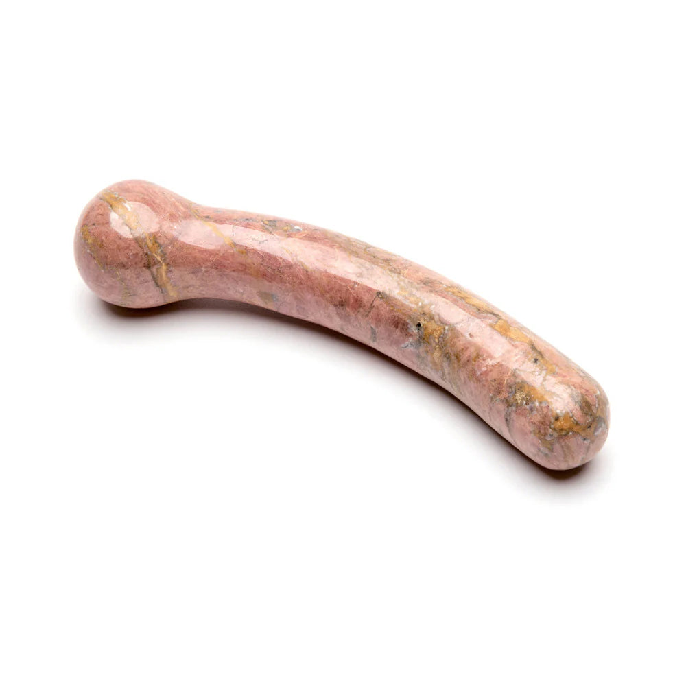 Chakrubs Anahata Curve Rhodonite Wand with Bulbous End