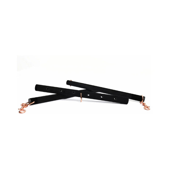 Coquette Pleasure Velvet Finished Adjustable Spreader Bar With Clips