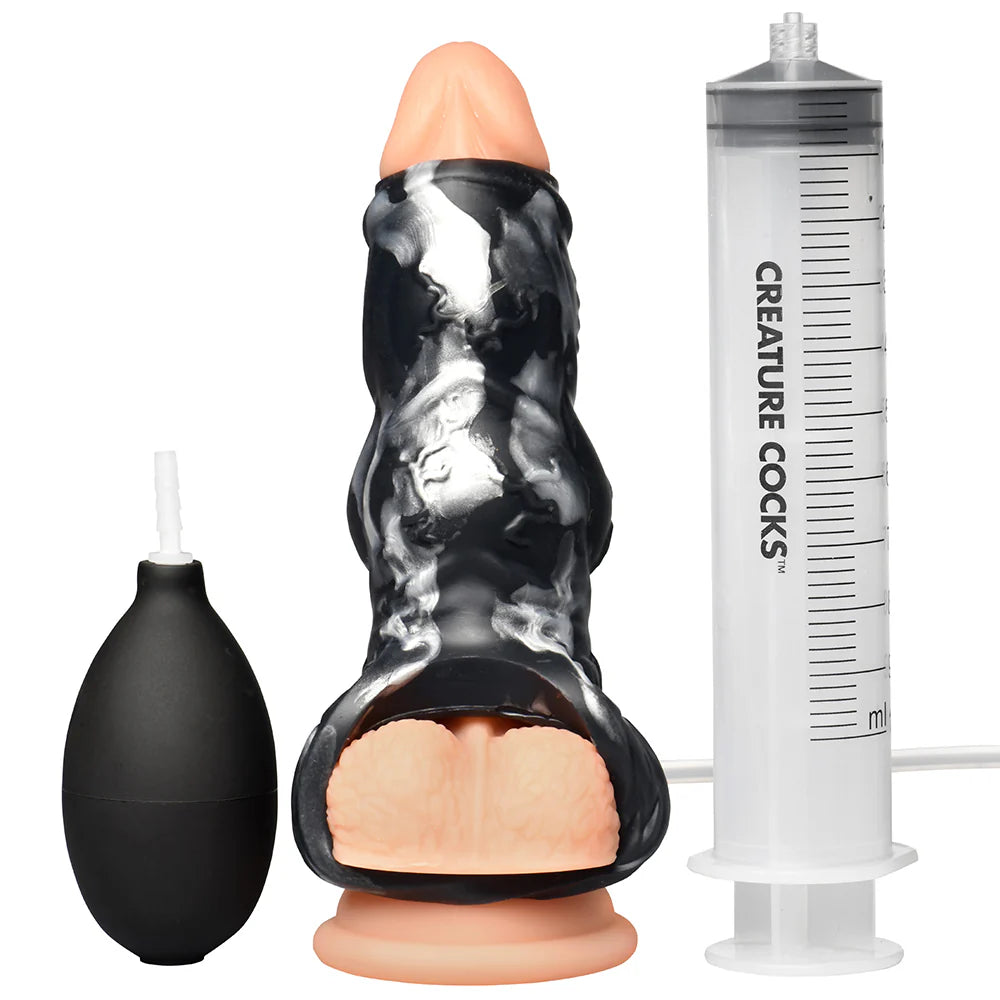 Creature Cocks Night Prowler Squirting Werewolf Fantasy Shaped Silicone Wearable Penis Enhancer