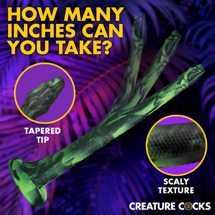 Creature Cocks Spitting Serpent Silicone Enema Snake Flexible Shower Attachment Or Suction Cup Dildo
