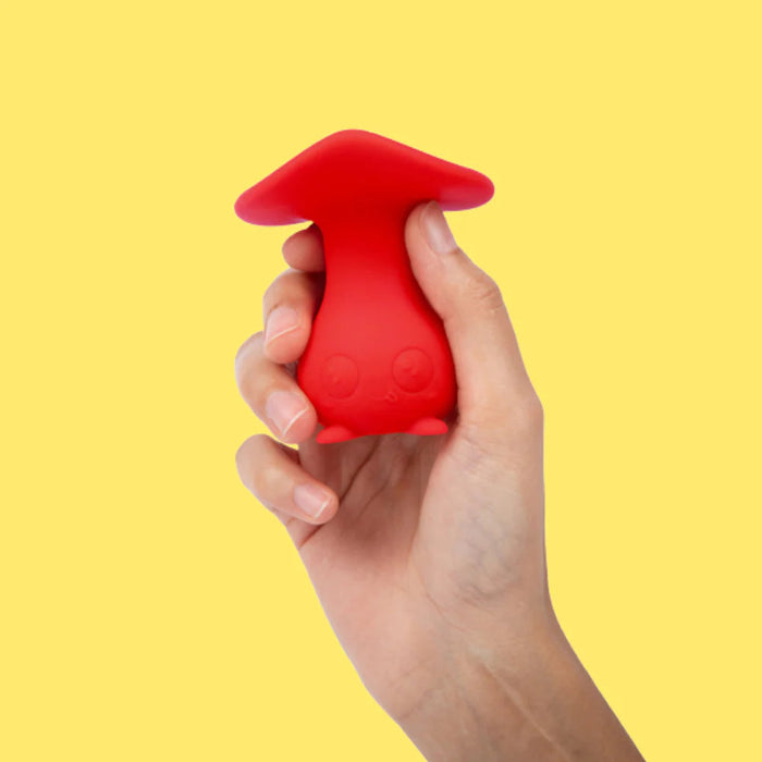 Cute Little Fuckers Morrie Mushroom Shaped Silicone Rechargeable Vibe With Ergonomic Finger Fin