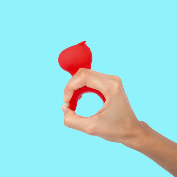 Cute Little Fuckers Morrie Mushroom Shaped Silicone Rechargeable Vibe With Ergonomic Finger Fin