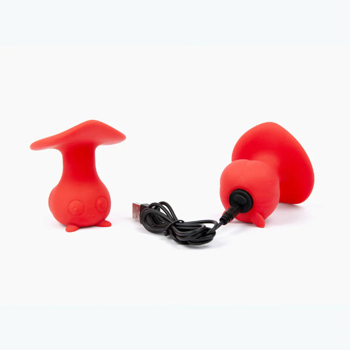 Cute Little Fuckers Morrie Mushroom Shaped Silicone Rechargeable Vibe With Ergonomic Finger Fin