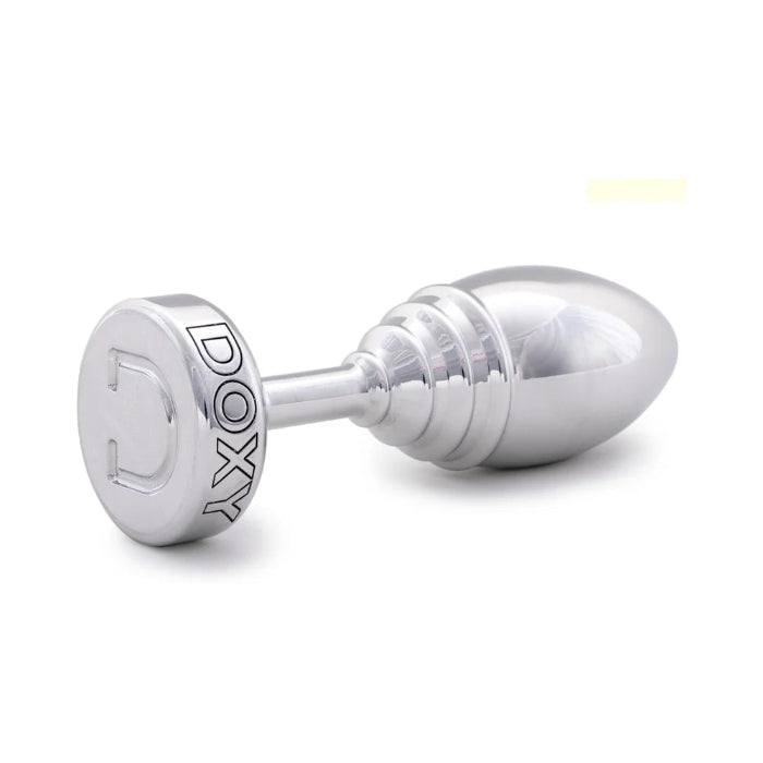 Doxy Ribbed Metal Tapered Weighted Butt Plug