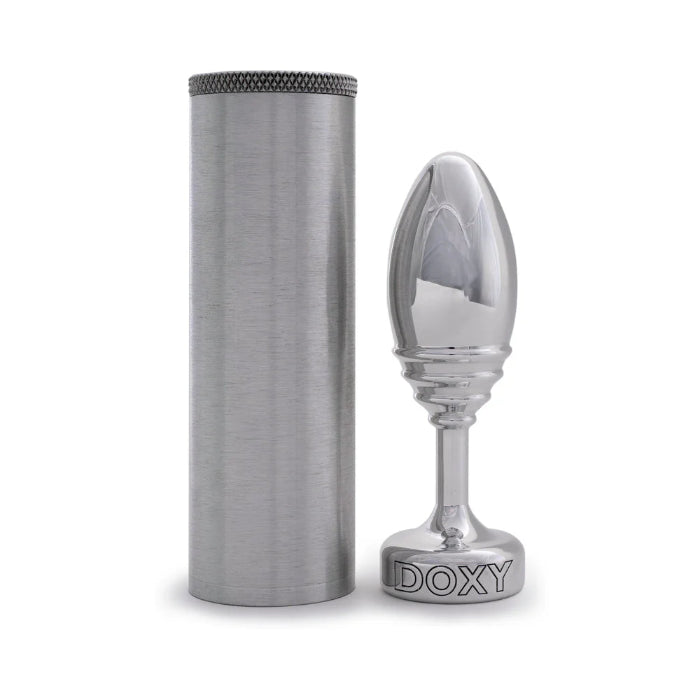 Doxy Ribbed Metal Tapered Weighted Butt Plug