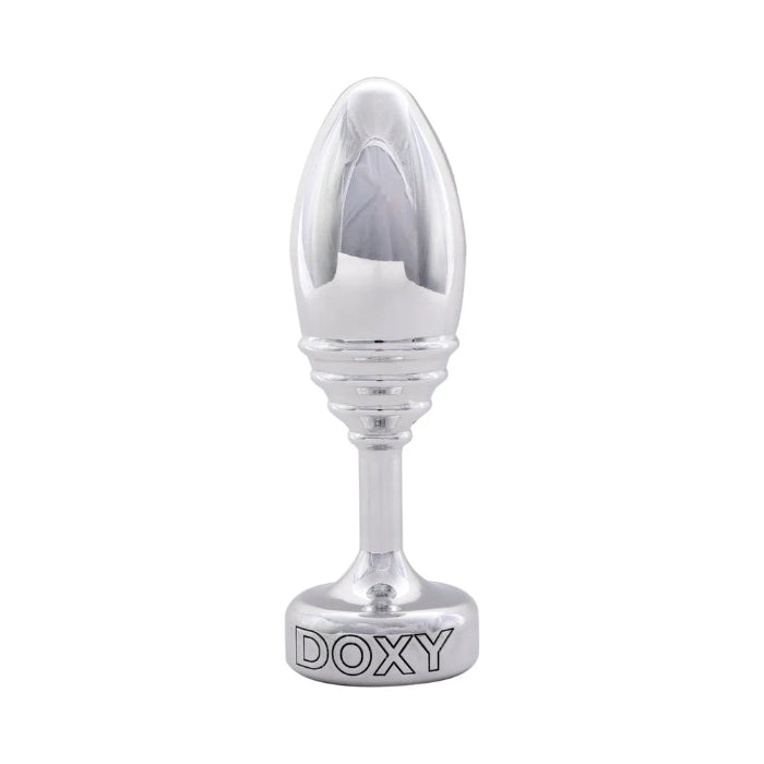 Doxy Ribbed Metal Tapered Weighted Butt Plug