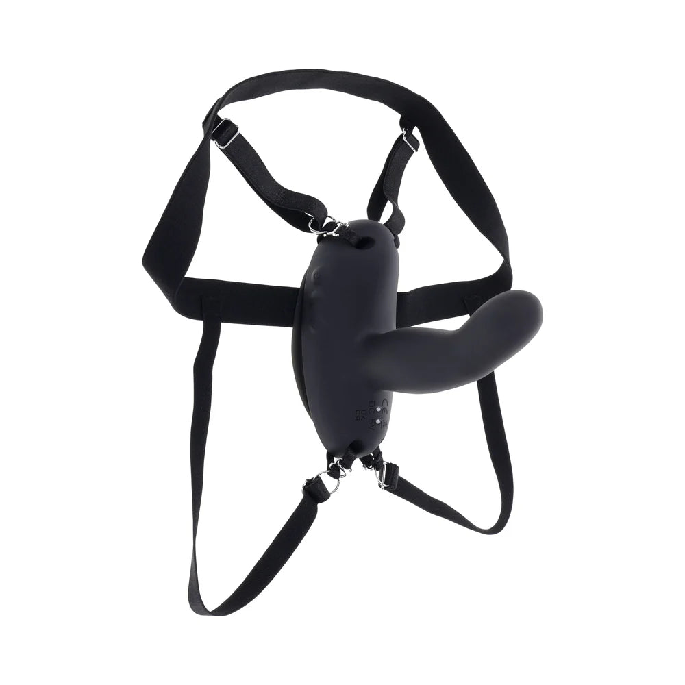 Evolved Come Closer Rechargeable Remote-Control Come-Hither Vibrating Strap-On Dildo With Grinding Pad