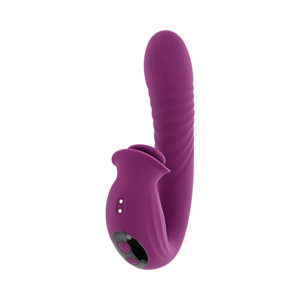 Evolved Deep Ecstasy Thrusting Rabbit Style Stimulator With Rotating External Stimulator