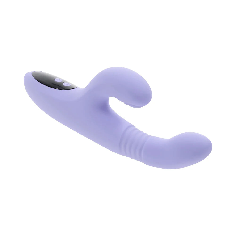 Evolved Pep Talk Thrusting Curved Rabbit Vibrator With Tapping External Stimulator