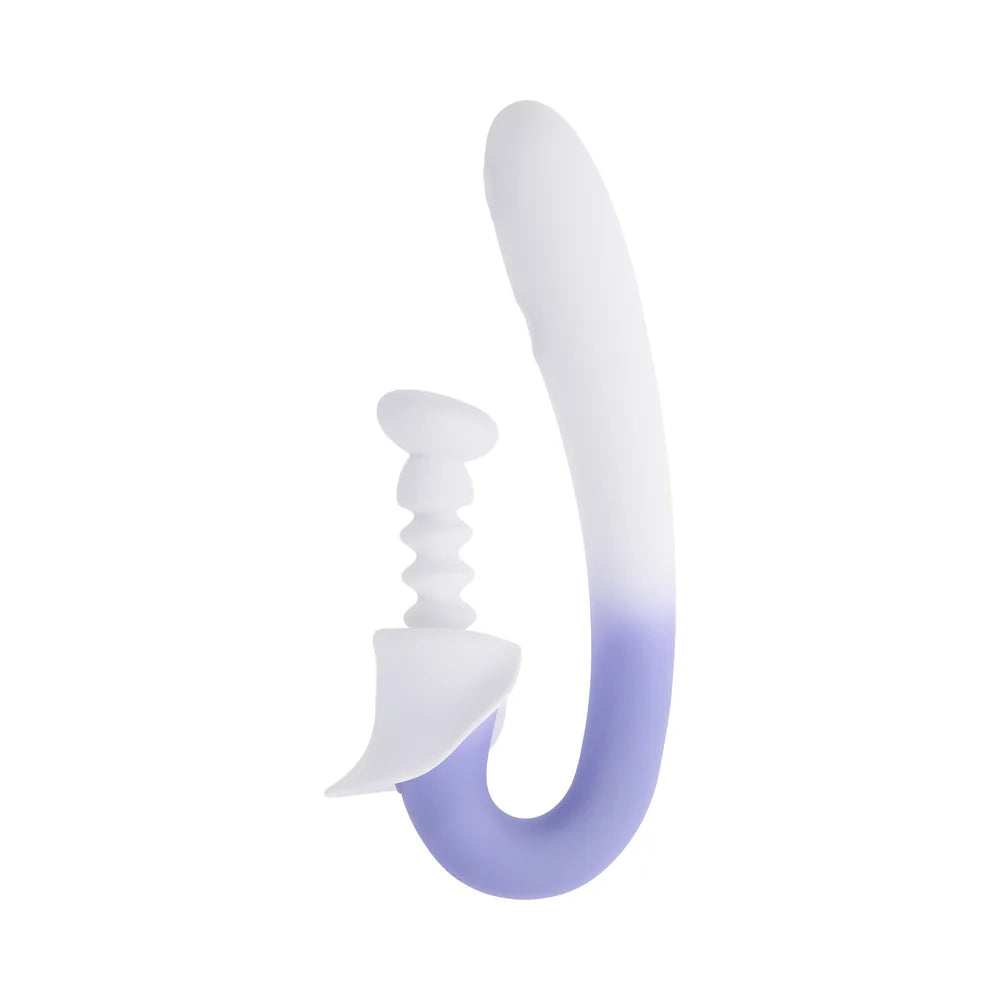 Evolved Spring Loaded Curved Double Tapping Dual Rabbit Style Vibrator