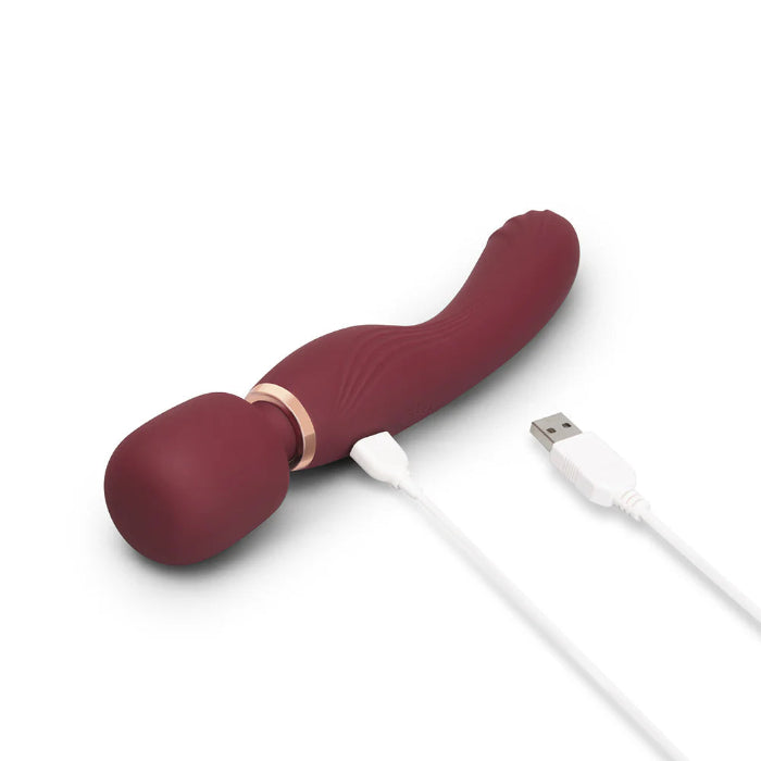 Le Wand Flat Top Fusion G Rechargeable Double Ended Wand With Textured G-Spot Stimulator