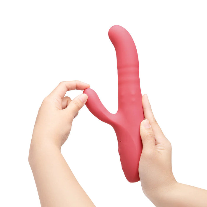 Le Wand Thrust Rechargeable Silicone Curved Thrusting Dual Stimulator