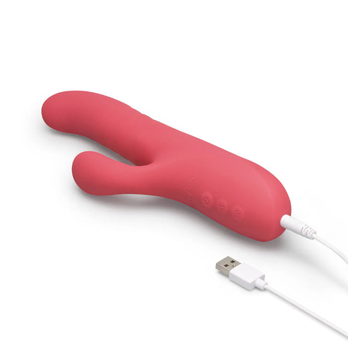 Le Wand Thrust Rechargeable Silicone Curved Thrusting Dual Stimulator