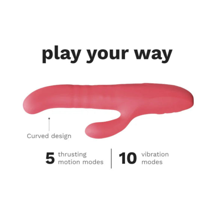 Le Wand Thrust Rechargeable Silicone Curved Thrusting Dual Stimulator