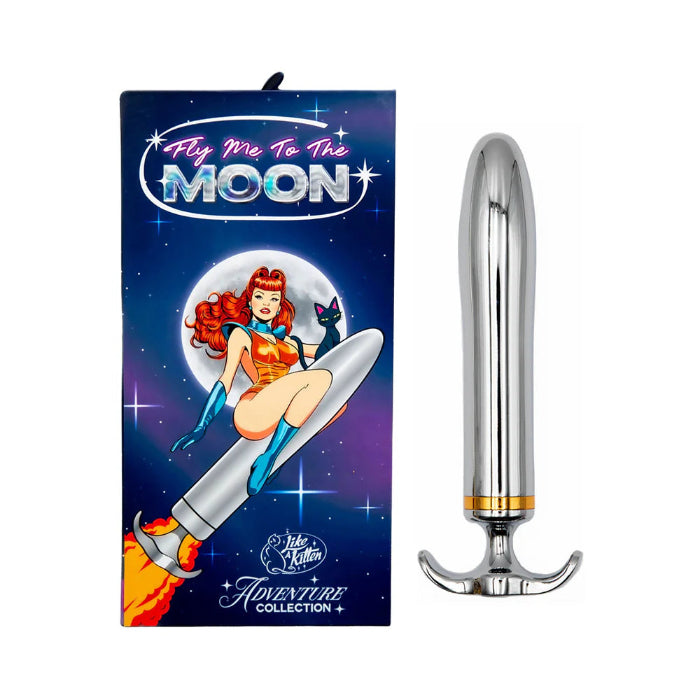 Like A Kitten Fly Me To The Moon Smooth Rechargeable Aluminum Vibrator