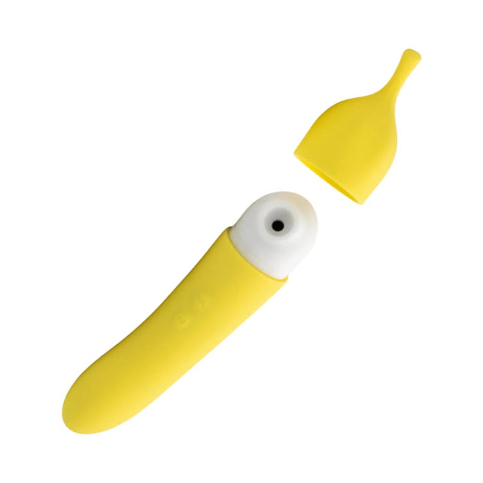 Like a Kitten Banana Cream Rechargeable Air Pulse And G-Spot Vibrator