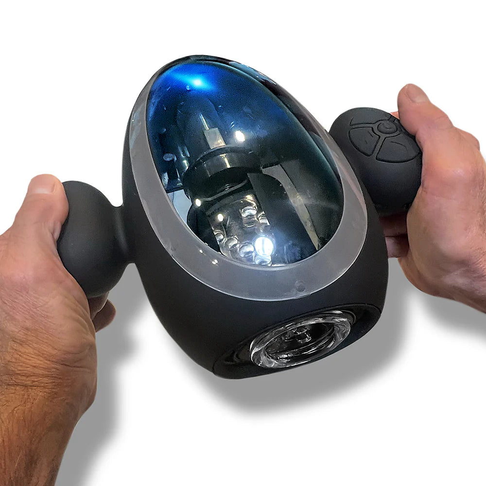 MSTR B8 Blast Off Automatic Thrusting and Vibrating Stroker With Suction Cup and Moaning Feature