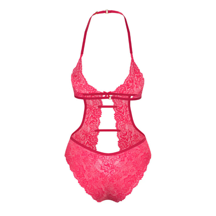 Magic Silk Get It Girl Halter Teddy with Snap Crotch