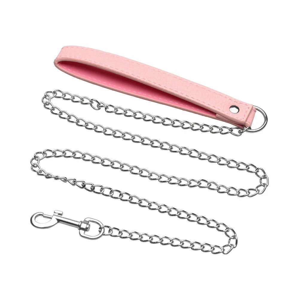 Master Series Kitty Themed Bondage Set With Cuffs Collar Leash And Paddle