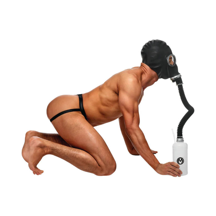 Master Series Rubber Inhaler Gas Mask with Bottle For Sensory Control