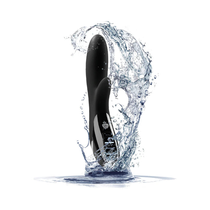 Mystim Daring Danny E-Stim Rechargeable Silicone Curved Dual Stimulating Rabbit Style Vibrator