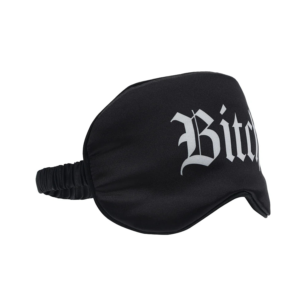 Ouch! Satin Mask Blindfold With Bitch Printed Message