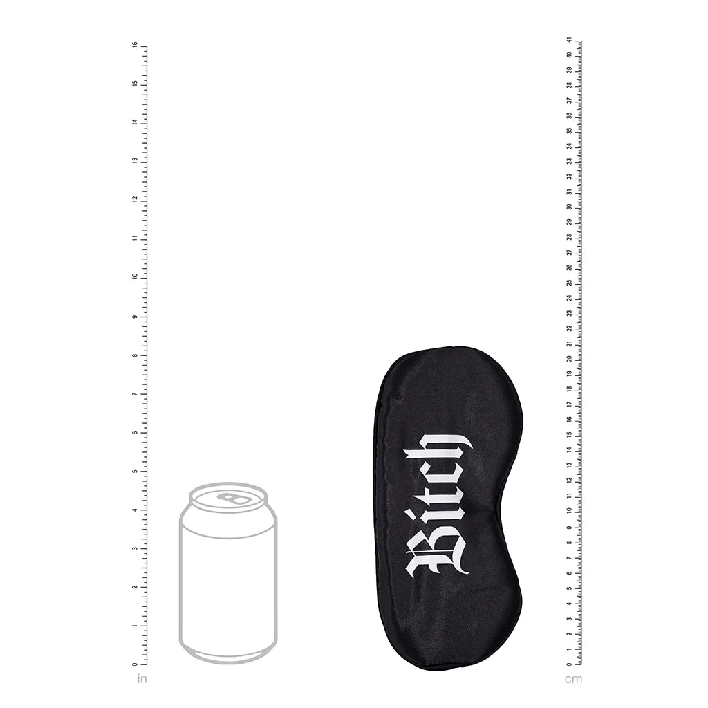 Ouch! Satin Mask Blindfold With Bitch Printed Message