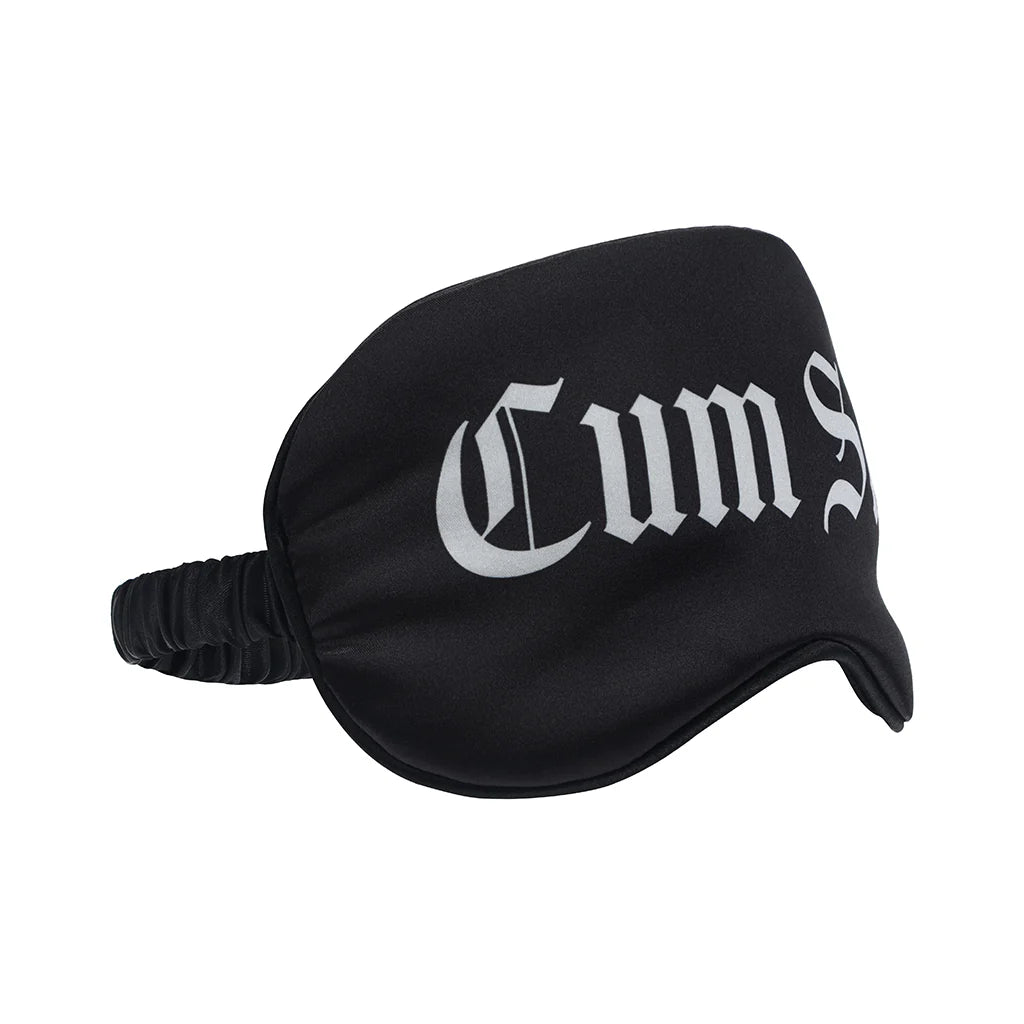 Ouch! Satin Mask Blindfold With Cum Slut Printed Message